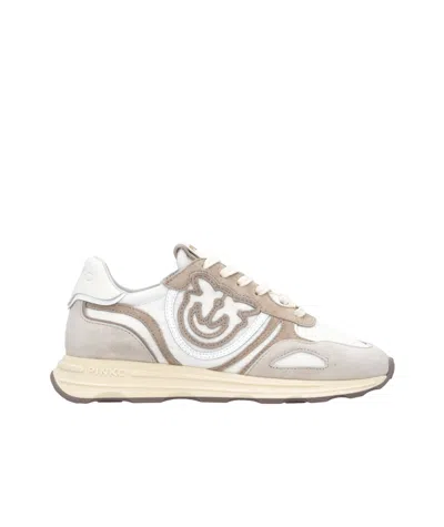 Pinko Colourblock Sneakers In Neutrals