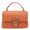 Pinko Lady Love Puffer Mini Handbag In Orange