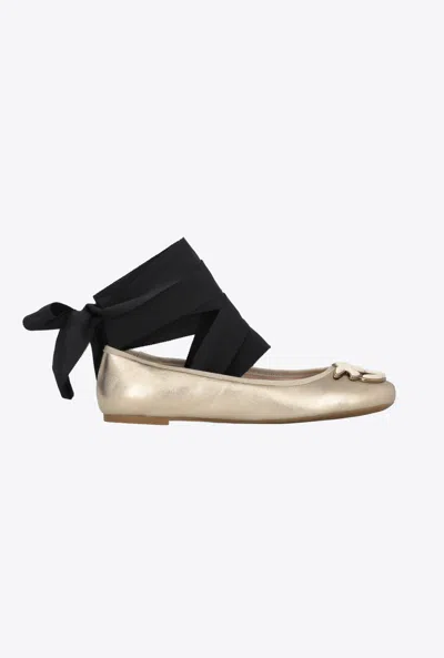 Pinko Golden Gioia 02 Ballet Flats