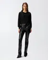 Pinko Lanzarote Knit Wool Logo Fw25 In Black