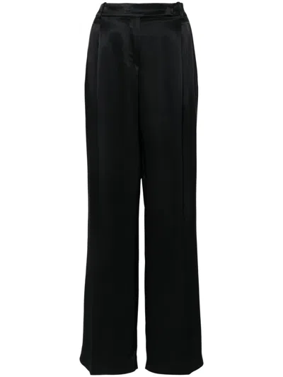 Pinko Laon Satin-finish Trousers In Blue
