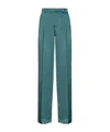 Pinko Laon Satin-finish Trousers In Blue