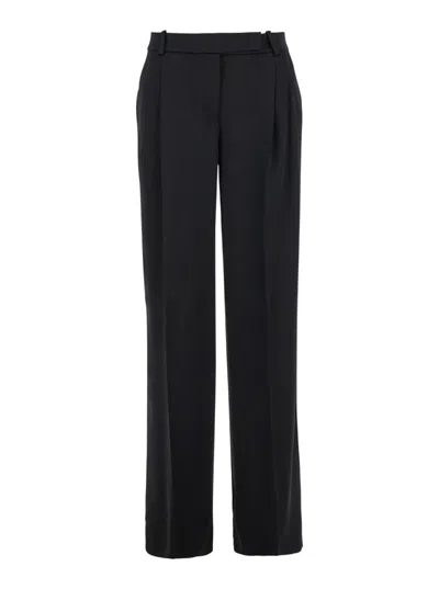 Pinko Black Tailored Pants In Fabric Woman