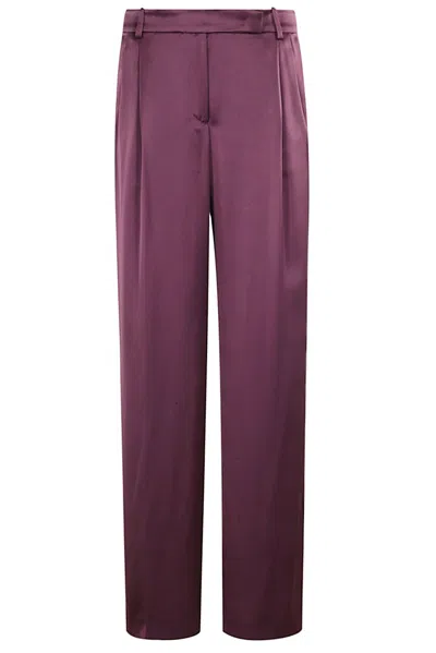 Pinko Laon Wide Leg Trousers In Purple