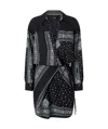 Pinko Mini-robe Chemise À Imprimé Bandana In Black