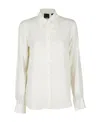 Pinko Chemise Avec Broderie Anglaise Et Cristaux In White