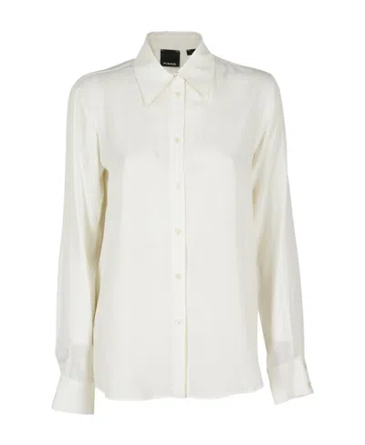 PINKO LAPEL LONG-SLEEVED SHIRT