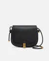Pinko Large Knot Detail Leather Crossbody Bag In Black-antique Gold