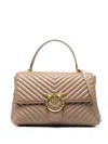 Pinko Large Lady Love Puff Tote Bag In Gold