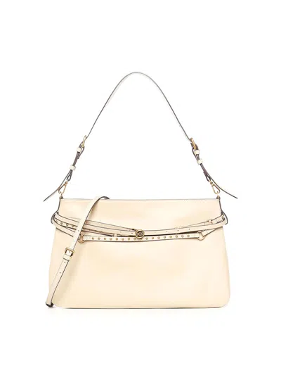 Pinko Large Leather Belt Bag In White