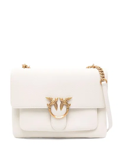 Pinko Love One Soft Shoulder Bag In Neutrals