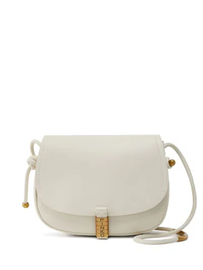 Pinko Large Saddle Cross Body Bag In White