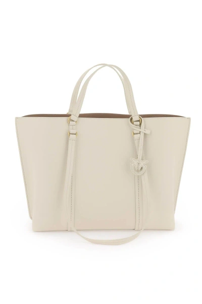 Pinko Large Shopper Bag In Bianco