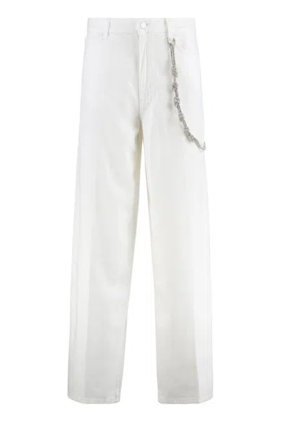 Pinko Lauryn Loose-fit Jeans In White