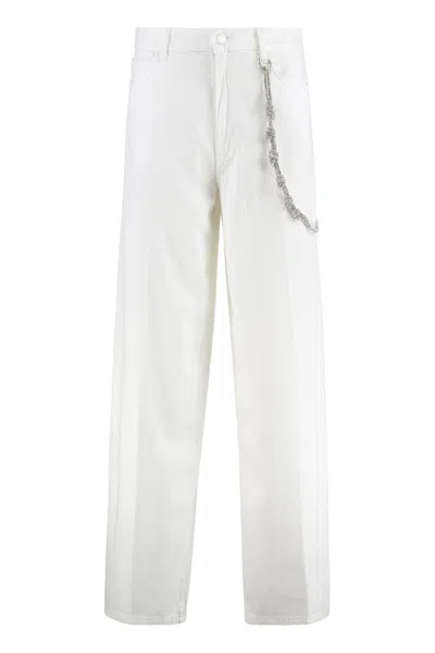 Pinko Lauryn Loose-fit Jeans In Neutral