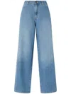 Pinko Jean Palazzo En Denim Moyen Clair In Blue
