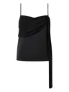 Pinko Satin Vest Top With Light Draping