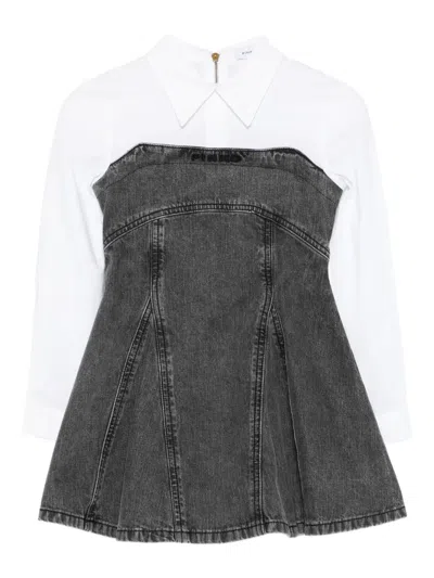 Pinko Kids' Layered Dress In Gray