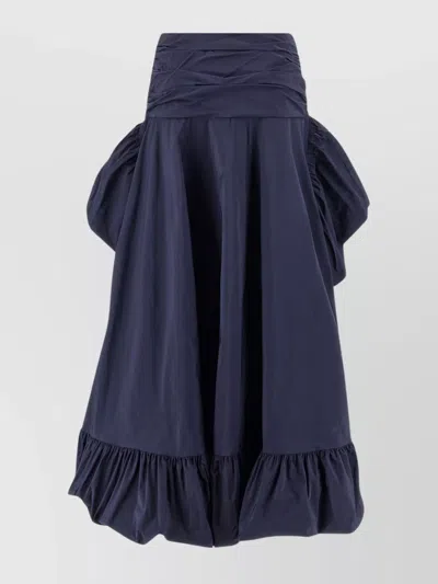 Pinko Layered Ruffled High-waisted Skirt In Blue