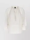 Pinko Layered Sheer Fabric Top With Tassel Detail