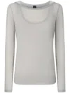 Pinko 'merci' Sweater In Grey Cotton In Grau