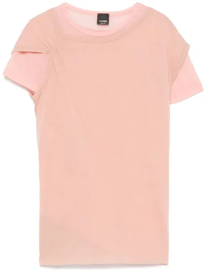 Pinko Layered T-shirt In Pink