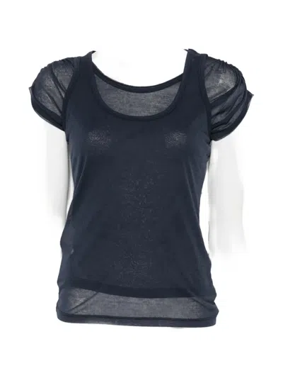 Pinko Layered-design T-shirt In Blue