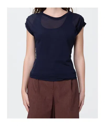 Pinko Layered-design T-shirt In Blue