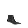 Pinko Booties With Love Birds Logo On The Strap In Black