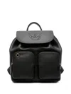 Pinko Leather Backpack In Black