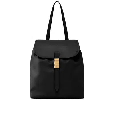 Pinko Leather Backpack With Lettering In Black