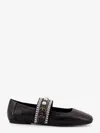 Pinko Embellished-buckle Ballet Flats In Black