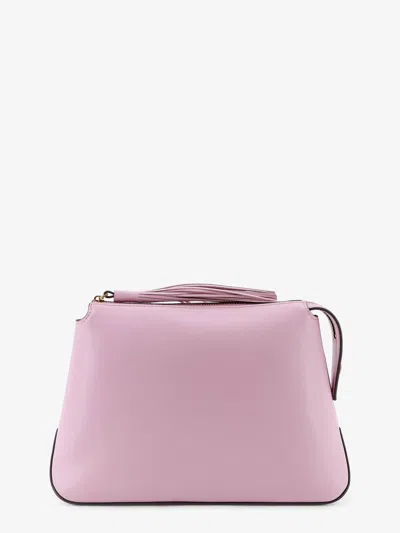 Pinko Leather Beauty Case In Pink