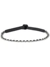 Pinko Leather Belt With Metal Inserts In Black