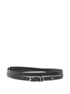 Pinko Black Logo Solid Belt In Black