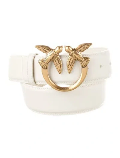 Pre-owned Pinko Leather Belt In Neutral