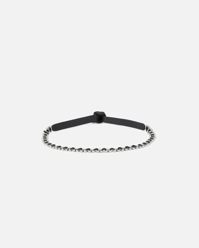 Pinko Leather Belt With Metal Inserts In Limo Black-shiny Nickel