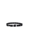 Pinko Leather Belt With Rectangular Studs, 3 Cm In Black