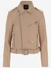 Pinko Costa Rica Leather Biker Jacket