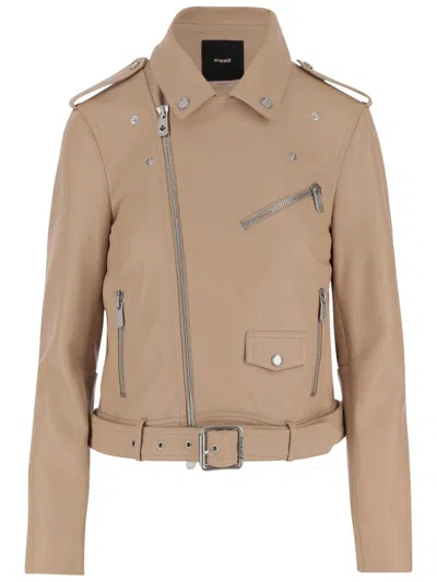 PINKO PINKO LEATHER BIKER JACKET