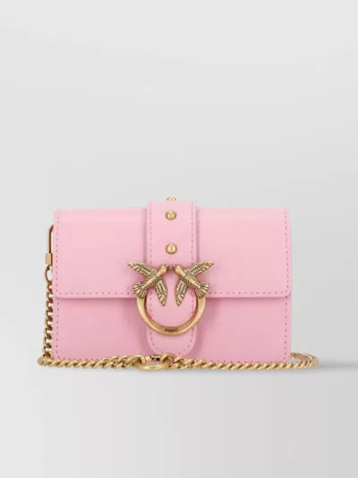 Pinko Leather Bird Chain Shoulder Bag