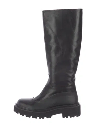 Pre-owned Pinko Leather Boots In Black