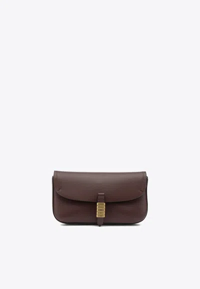 Pinko Leather Clutch Bag In Red