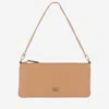 Pinko Leather Clutch Bag With Logo