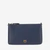 Pinko Leather Clutch Bag With Logo