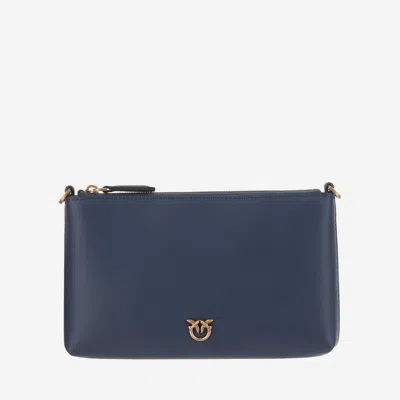 PINKO PINKO LEATHER CLUTCH BAG WITH LOGO