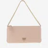 PINKO LEATHER CLUTCH BAG WITH LOGO