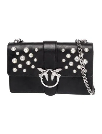Pre-owned Pinko Leather Clutch In Black