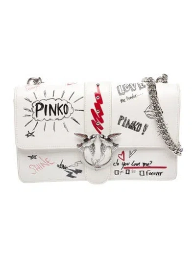Pre-owned Pinko Leather Clutch In Neutrals