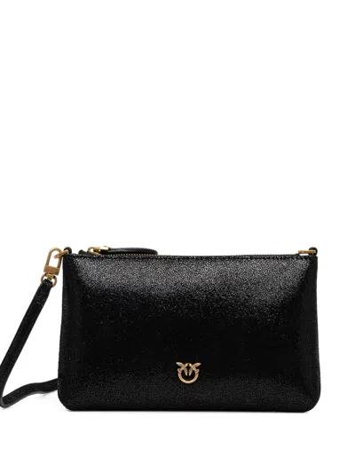 Pinko Leather Cross Body Bag In Black